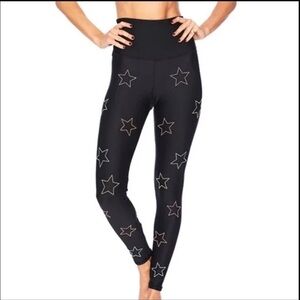 Beach Riot Sport Harper Star Studded Leggings in Black Size Medium Soul Cycle